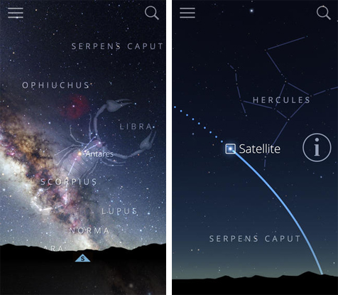 Skyguide: view stars night or day